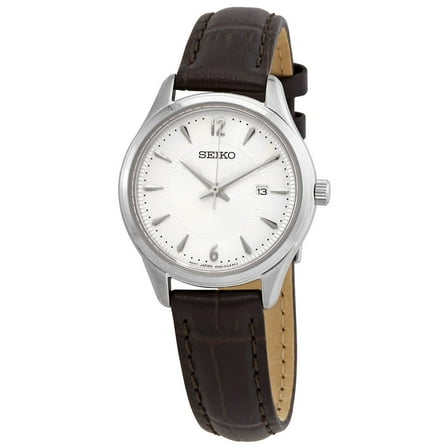 Seiko Essentials Noble Quartz Silver Dial Ladies Watch SUR427