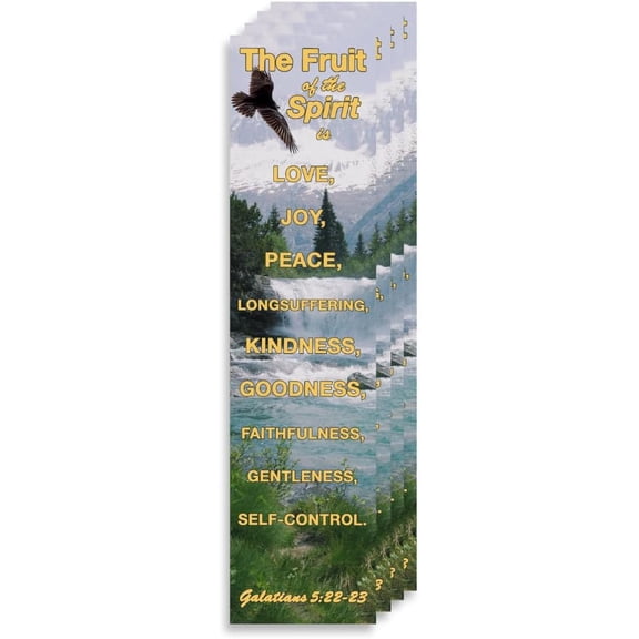 Christian Bookmark Packs with Bible Verse Galatians 5:22-23; The Fruit of the Spirit (Pack of 4)