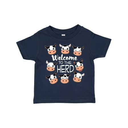 

Inktastic Welcome to the Herd with Cute Black and White Holstein Cows Gift Toddler Boy or Toddler Girl T-Shirt