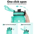 thumbnail image 2 of GEDUX 32oz Motivational Water Bottle with Time Marker BPA Free Tritan Reusable Sports Bottle, Leak Proof & One-Click Open Lid, Wide Mouth with Carry Strap for Gym Travel Running, 2 of 8