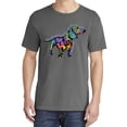 thumbnail image 2 of Wild Bobby,Colorful Dachshund Is My Spirit Dog Lover Garment-Dyed Washed Look Short Sleeve Tees, Charcoal, Large, 2 of 3