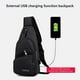 thumbnail image 4 of Bolsa de pecho para hombres con orificio para USB y auriculares, mochila multifuncional - negro, 4 of 6