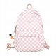 thumbnail image 1 of Mochila a cuadros de tablero de ajedrez para hombres y mujeres escolares, 1 of 3