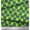 thumbnail image 3 of Soimoi Moss Georgette Fabric Floral Block Decor Fabric Printed Yard 42 Inch Wide, 3 of 3