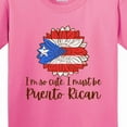 thumbnail image 4 of Inktastic I'm So Cute, I Must Be Puerto Rican Sunflower Youth T-Shirt, 4 of 5