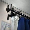 thumbnail image 2 of Vicky 13/16 inch Triple Curtain Rod 120-170" - Black, 2 of 2