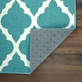 thumbnail image 3 of Crystal Art Gallery Carpet 361441WEB 5 Foot x 7 Foot; Teal; Polyester; Polypropylene Backing; Stain Resistant; Machine Washable; Waterproof, 3 of 6