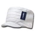 thumbnail image 2 of Decky 615 Knitted Flat Top Cap w/ Visor, White, 2 of 2