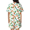 thumbnail image 3 of Lsque Cute Carrot Women's Short-Sleeved Pajama Set - 2 Piece Soft and Lightweight Sleepwear Set-3X-Large, 3 of 9