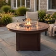 thumbnail image 3 of WestinTrends Helios 47" Modern Outdoor 55,000 BTU Patio Propane Round Fire Pit Table (Rocks Not Included), Dark Brown, 3 of 14