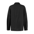 thumbnail image 5 of Qwertyu Womens Oversized Cotton Button Down Gauze Shirts Collared Long Sleeve Blouse Top Black XL, 5 of 7