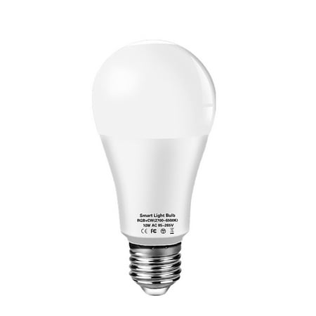 

2Pcs Smart Bulb 2700-6500K RGB WiFi Voice Control Light Bulb for Home Bar