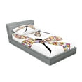 thumbnail image 2 of Ambesonne Colorful Fitted Sheet & Pillow Sham Set, Dragonflies Black Body, Twinxl, Multicolor, 2 of 2