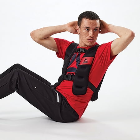 REEBOK DELTA WEIGHT VEST 12 LB, 20 LB, 40 LB, BLACK, ADJUSTABLE, UNISEX SIZING