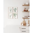 thumbnail image 4 of Haus and Hues Impresiones botánicas enmarcadas – Juego de 4 imágenes enmarcadas de plantas para pared, decoración botánica, decoración de eucalipto (marco beige de 8 x 10), 4 of 5
