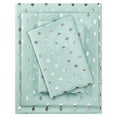thumbnail image 1 of Ensemble de Draps en Microfibre Polyester Uni avec Feuilles Aqua/argent, 1 of 6