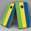Gabon Flag Cornhole Board Vinyl Decal Wrap