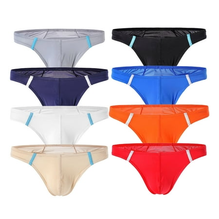Yuhangmm 8PCMen s Fashion Sexy Thong T Pants Ice Silk Underwear Underpants plus Size Lingerie for Women
