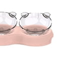 thumbnail image 1 of Pet Water And Food Bowl Set Double Pet Bowls Pet Bowl Plastic Cute Automatic Water Refill Cervical Spine Protection Pet Food Feeding Bowl For Dogs Cats Pink, 1 of 5