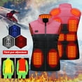 thumbnail image 2 of YAYUBA Heated Vest Women Women's Smart USB Heated with Fast Charging Technology All Season Warm Winter Jacket for Outdoor Activities,Hot Pink,S, 2 of 9