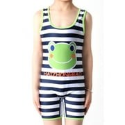 Kids Boys Striped Sleeveless Summer Beach One Piece Swimwear