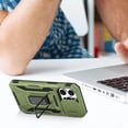thumbnail image 6 of Phone Case for iPhone 15 Pro Case with Slide Camera Cover Shockproof 15 Pro Phone Case with 360°Rotate Magnetic Ring Stand for 15 Pro 6.1 inch 2023 - Green, 6 of 12