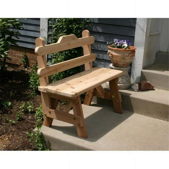 3 ft. Cedar Tab Back Bench