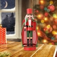 thumbnail image 6 of FVDPWYE Christmas Nutcracker Figurine 11.22'' Tall with Lights Standing Decorative Nutcracker Ornament for Desktop Centerpiece Family Red, 6 of 9