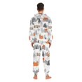 thumbnail image 4 of FORMRS Onesies Pajama for Adults Unisex Hoodie Winter Jumpsuit One Piece Sleepwear, Sizes S-2XL, Beige Snow Houses, 4 of 7