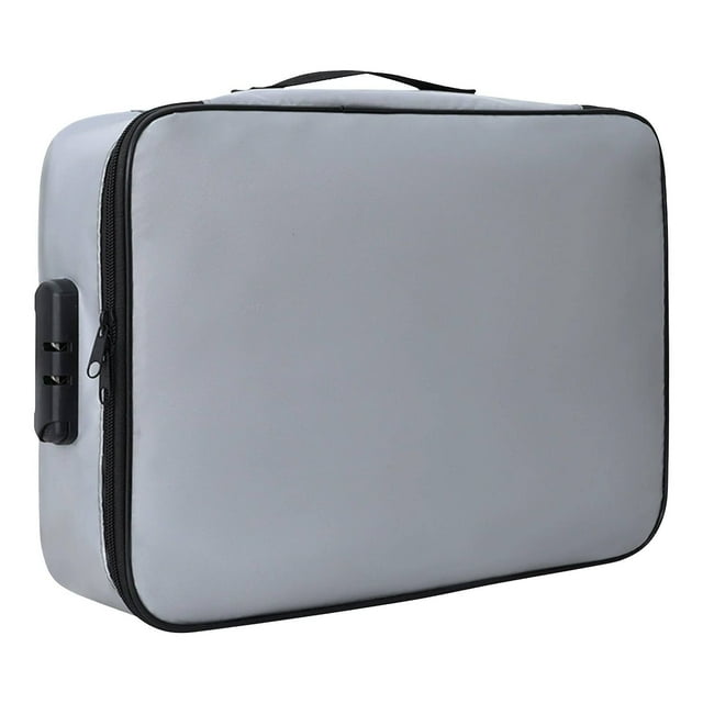 Barhoo Fireproof and Waterproof Document Storage Box with Lock - Spacious File Organizer with Inserts Bags and Zipper, Ideal for Important Papers and Travel, Advanced Protection 1 Storage Bag