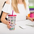thumbnail image 2 of HAOMONZEN Creative Water Cup Football Cup PP Plastic Straw Cup Football Plastic Transparent Straw Cup 710ml Cold Change Temperature Sensitive Plastic Cup Warehouse Clearance, 2 of 9