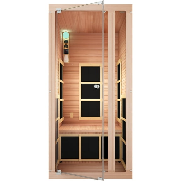 JNH Lifestyles Ensi 1 Person Far Infrared Sauna - Red Cedar (Ultra-Low EMF)