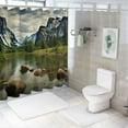 thumbnail image 7 of Fenyluxe River Rocks Mountains Pretty Shower Curtain Bathroom Decor 100% Polyester Washable with Hooks 60x72, 7 of 7