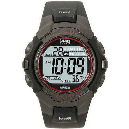 Timex - Timex Men's 1440 Sport Digital Watch, Gray Resin Strap ...