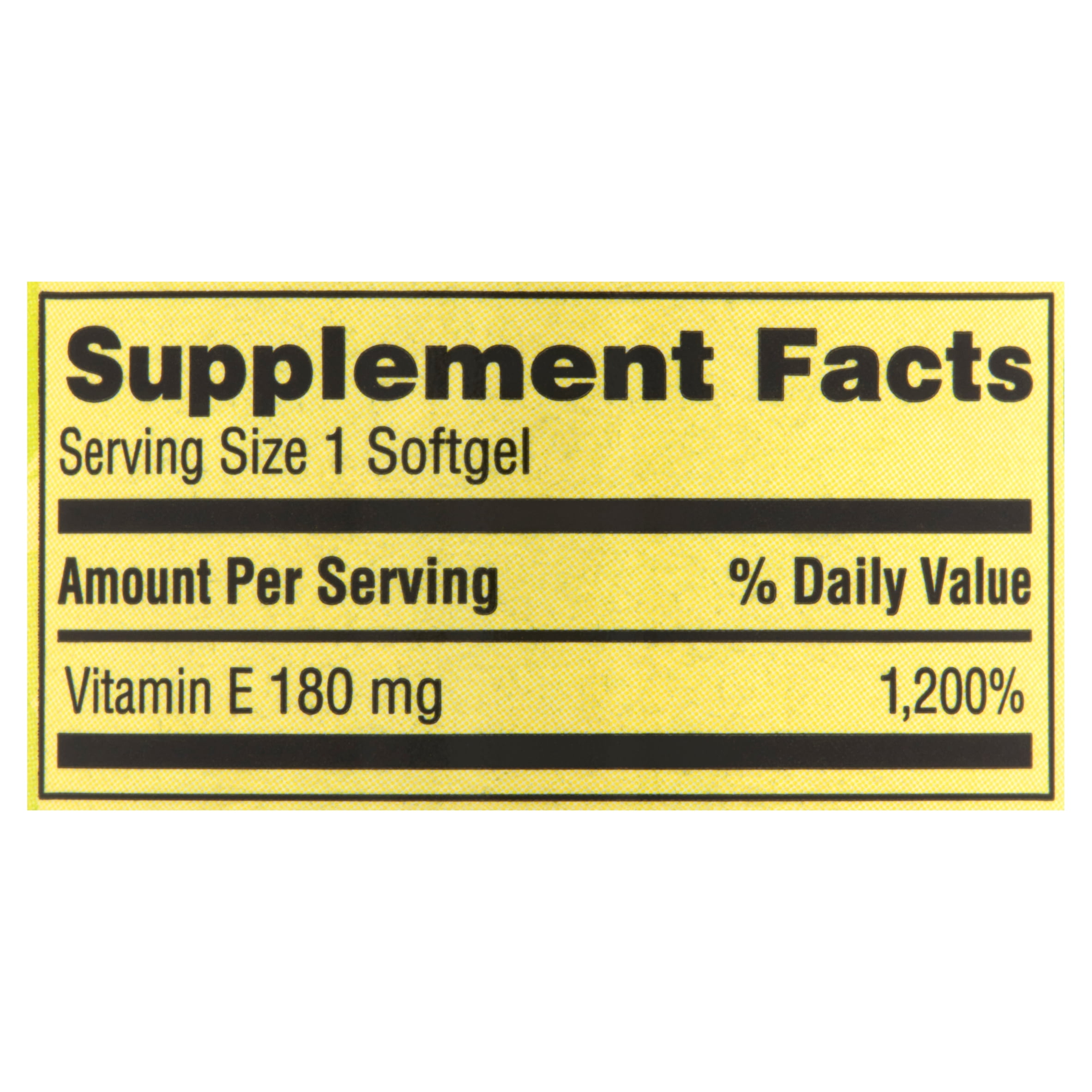 Spring Valley Water Dispersible Vitamin E Softgels, 180 mg (400 IU), 100 Ct