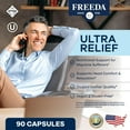 thumbnail image 2 of Freeda Ultra Relief Migraine Support Supplement | Vitamin B2, B6, Magnesium, Feverfew, PA-Free Butterbur, and Ginger | Kosher, Vegan, Gluten Free | 90 Capsules, 2 of 6