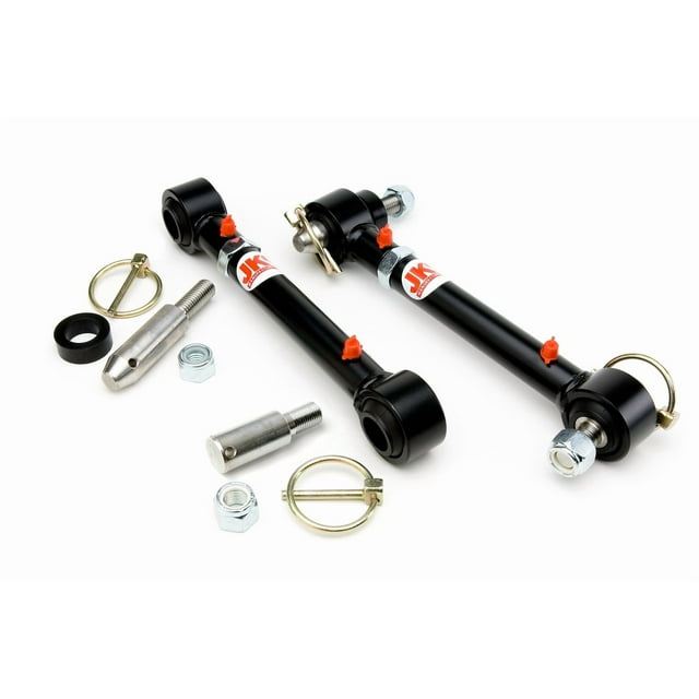 Fits 2007-2018 Jeep Wrangler JK JKS Manufacturing Stabilizer Bar Quick Disconnect JKS2030 Quicker Disconnects; Use With 0 Inch To 2 Inch Lift; Single Disconnect; Upper And Lower Ball Ends