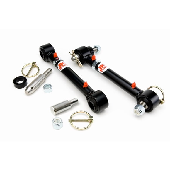 Fits 2007-2018 Jeep Wrangler JK JKS Manufacturing Stabilizer Bar Quick Disconnect JKS2030 Quicker Disconnects; Use With 0 Inch To 2 Inch Lift; Single Disconnect; Upper And Lower Ball Ends