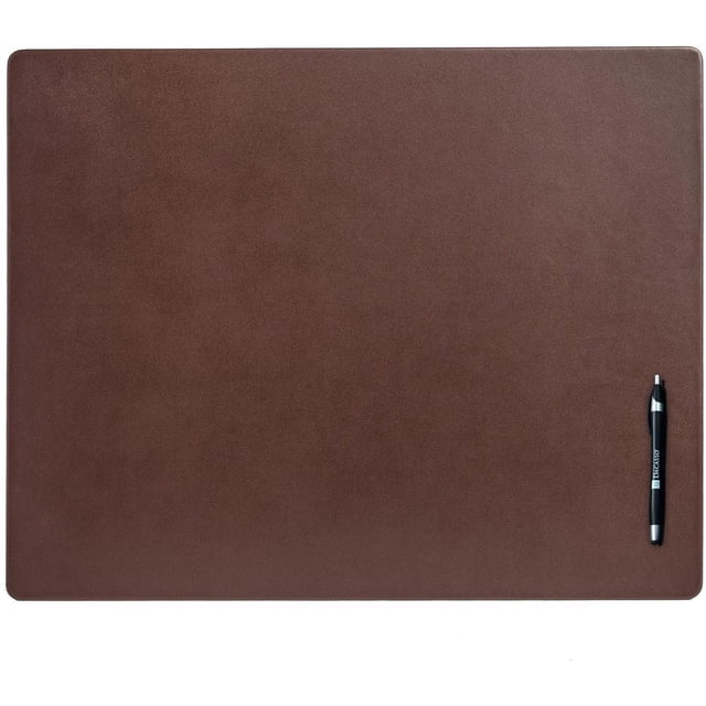 Dacasso Table de Conférence Ou Tapis de Bureau en Cuir Chocolat Brun, 24 par 19 Pouces