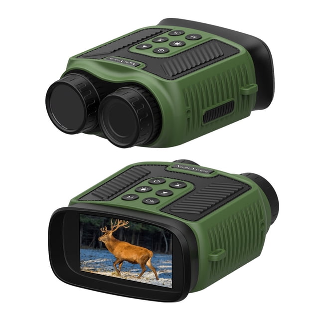Jumelles de Vision Nocturne, Lunettes de Vision Nocturne Infrarouges 2.5K avec Zoom Numérique 8X, Zoom Optique 10X, Télescope Monoculaire Compact pour Observation des Oiseaux