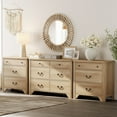 thumbnail image 2 of Farmhouse 110.2" W 3PCS Dresser Set, 3-Drawer Dressers Set Of 2 And Wooden Dresser With Ample Storage For Bedroom,Living Room, 2 of 5