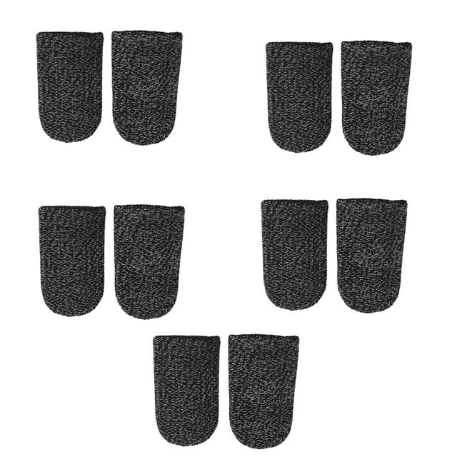 MasteelfCA 10 Pcs Manchon de Doigt Écran Tactile Respirant Couverture de Doigt Élastique (Noir)