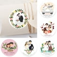 thumbnail image 2 of Pegatinas personalizadas para boda, calcomanías con nombre, dibujos animados, novia y novio, bricolaje, caja de regalo, decoración, 2,5-7cm, 2 of 4