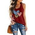 thumbnail image 2 of Dyegold 4th Of July Tank Tops For Women Summer Sleeveless American Flag Shirt Loose Casual Patriotic Graphic Tee Tops Tshirt, 2 of 4
