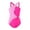 Hot Pink, variant on YunPes Girls One Piece Swimsuits Fashion Color Block Bathing Suit Front Criss Cross Swimwear Monokini Teen Pool Beach Outfit