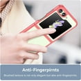 thumbnail image 3 of Case for Samsung Galaxy Z Flip 5 Phone Case Slim Dropproof [Defend from Drop/Scratch/Slip/Fingerprint] Clear Acrylic Hard Back Soft TPU Bumper Hybrid Phone Case for Samsung Galaxy Z Flip 5-Red, 3 of 16