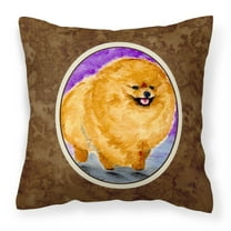 Carolines Treasures SS8681PW1414 Pomeranian Fabric Decorative Pillow, 14Hx14W, multicolor