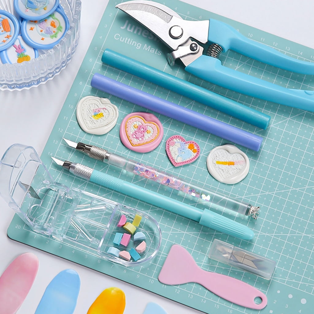 Seal Stamp Making Supply with Cutting Mat Carving Tool Scraper