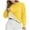 Yellow #009, variant on Women's Sherpa Lined Sweatshirts Warm Winter Fleece Crewneck Pullover Thermal Casual Soft Long Sleeve Thick Tops Wine XL
