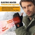 thumbnail image 2 of Heated Gloves Fingerless for Women Man Rechargeable Electric Touchscreen Wearable Cold Winter Work Arthritis Pain Relief Hand Warmers Hot Compress Reusable, 2 of 4